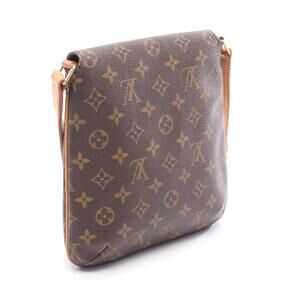 Louis Vuitton Bag Monogram Salsa Brown Musette Leather Strap Short Shoulder